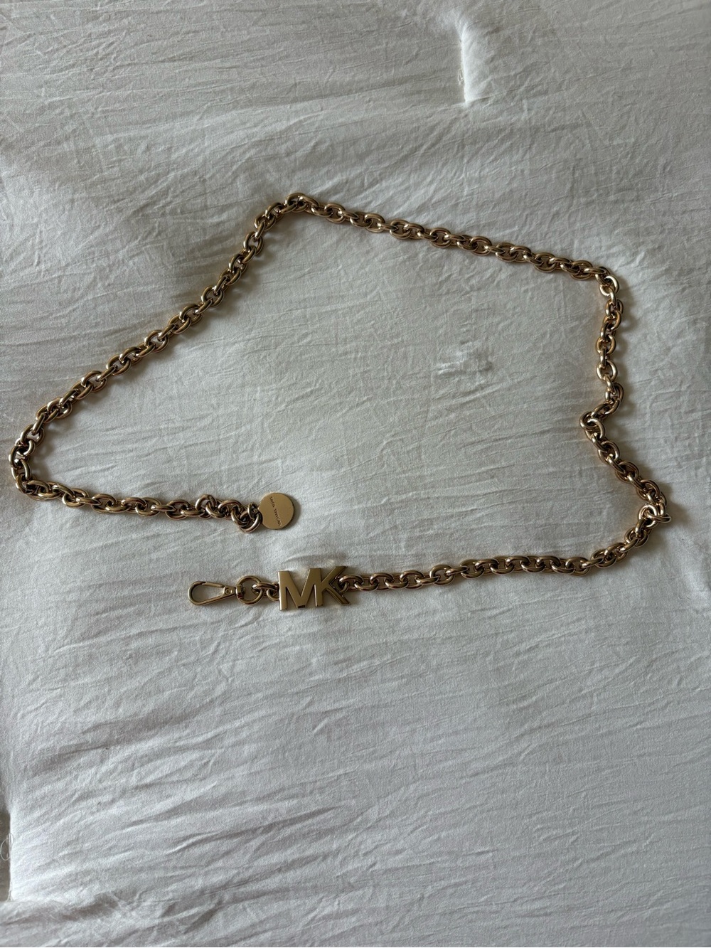 Michael Kors Gold Chain Logo Waist Belt